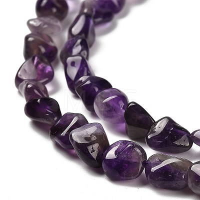 Natural Amethyst Beads Strands G-P497-01E-45-1