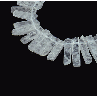 Chip Natural Quartz Crystal Graduated Beads Strands G-P064-01-1