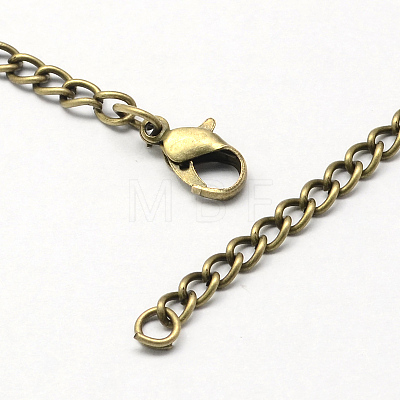 Vintage Iron Twisted Chain Necklace Making for Pocket Watches Design CH-R062-AB-1
