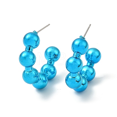 Round Ball Acrylic Stud Earrings EJEW-P251-18-1