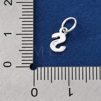 925 Sterling Silver Letter Charms STER-C012-01S-S-1