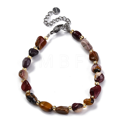 Natural Mookaite Beaded Bracelets for Women G-P563-07P-06-1