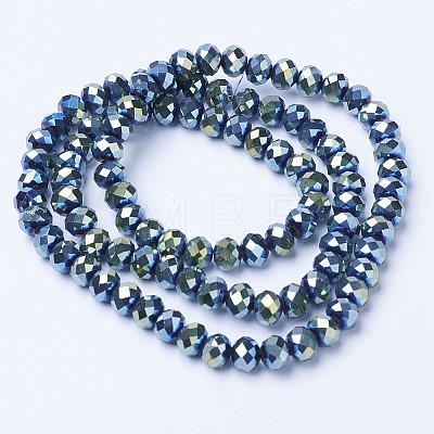 Electroplate Transparent Glass Beads Strands LS-EGLA-A034-T6mm-UA09-1