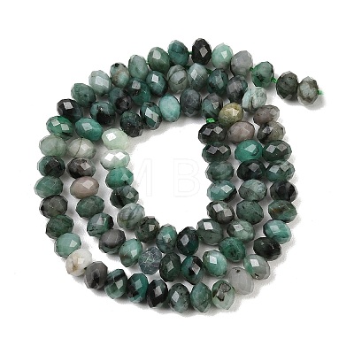 Natural Emerald Beads Strands G-B175-A23-4x6mm-1