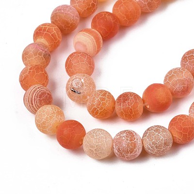 Natural Weathered Agate Beads Strands G-S259-05H-8mm-1