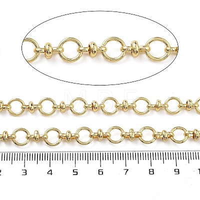 Rack Plating Brass Round Ring Link Chains CHC-G023-05G-1