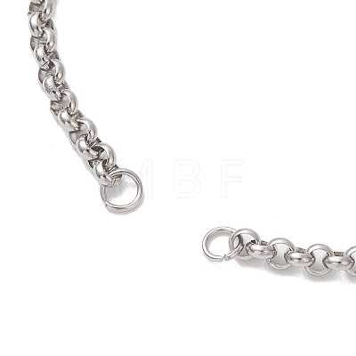 304 Stainless Steel Rolo Chain Slider Bracelet Making AJEW-JB01503-01-1