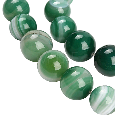 1 Strand  Natural Banded Agate Graduated Beads Strands G-PA0002-04B-1