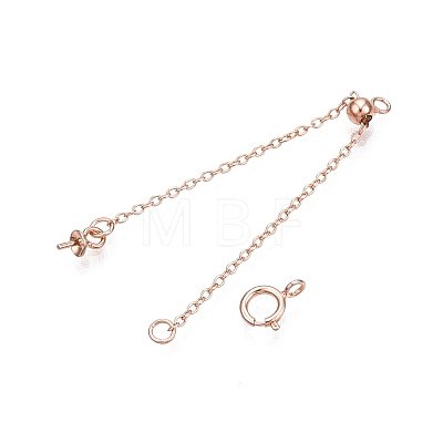 925 Sterling Silver Chain Extenders STER-N016-02RG-1