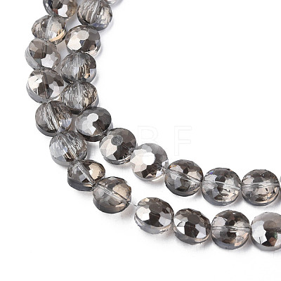 Electroplate Transparent Glass Beads Strands EGLA-N002-38-F02-1