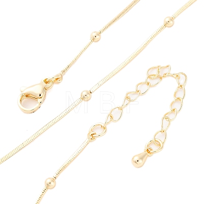 2.5MM Brass Ball Snake Chain Necklaces for Women Men KK-P302-03G-1