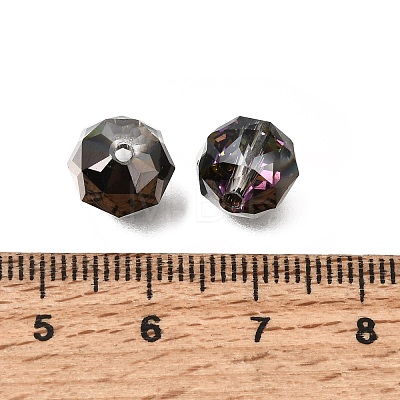 Electroplate Transparent Round Glass Beads GL-CBA6A73-FP02-1
