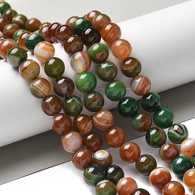 Natural Agate Beads Strands G-NH0001-G08-01-1