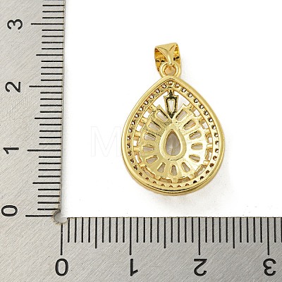 Rack Plating Brass Pave Cubic Zirconia Pendants KK-U029-28G-07-1