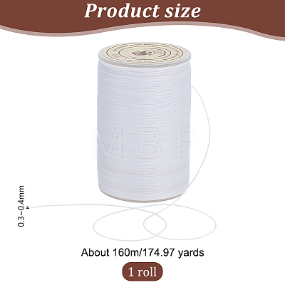 Olycraft Round Waxed Polyester Thread String YC-OC0001-07A-02-1