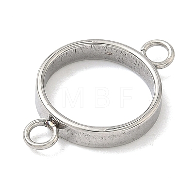 304 Stainless Steel Open Back Bezel Connector Charms STAS-B126-05A-P-1
