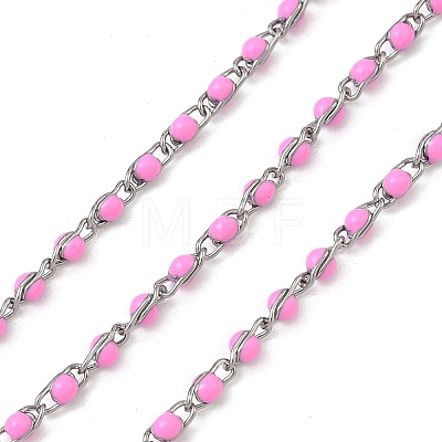 304 Stainless Steel Enamel Twisted Chains STAS-R100-40P-07-1