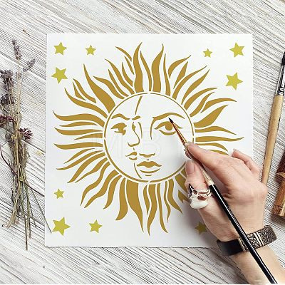 Large Plastic Reusable Drawing Painting Stencils Templates DIY-WH0172-762-1