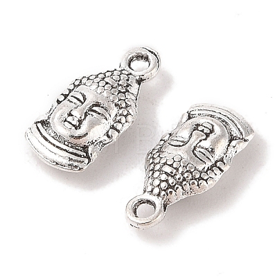 Tibetan Style Alloy Buddha Head Pendants TIBEP-M031-05AS-1