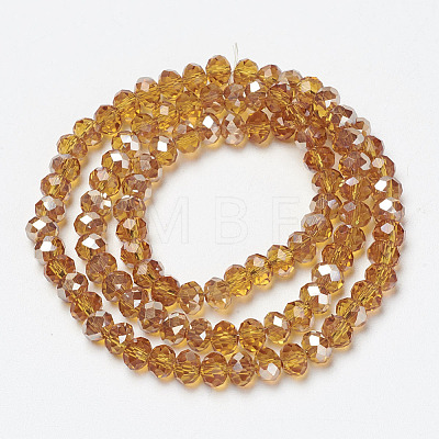 Electroplate Glass Beads Strands EGLA-A034-T3mm-K08-1