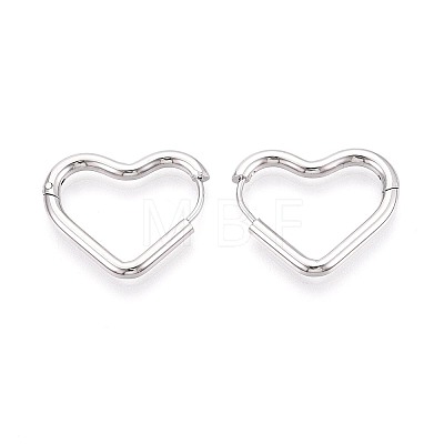 304 Stainless Steel Hoop Earrings STAS-T074-52P-1