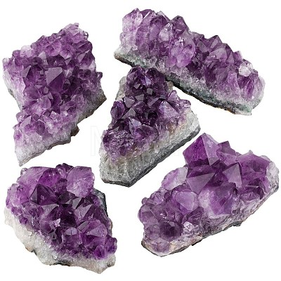 Natural Amethyst Irregular Raw Druzy Display Decorations PW-WG85295-01-1