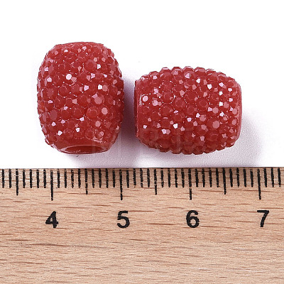 Opaque Resin European Jelly Colored Beads RESI-B025-02A-05-1