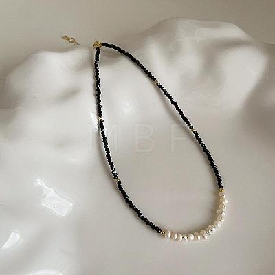 Vintage Natural Freshwater Pearl & Glass Beaded necklaces QO5494-3-1