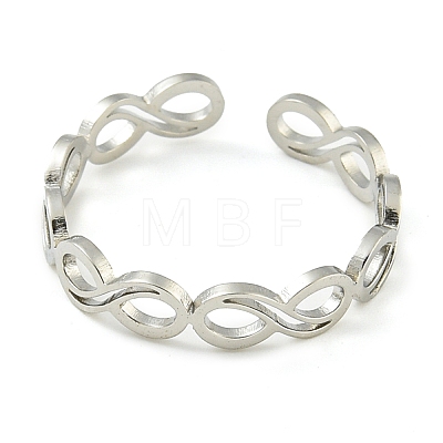 304 Stainless Steel Adjustable Open Rings RJEW-S237-02P-1