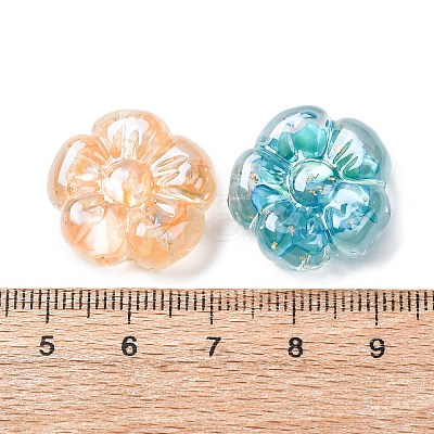 Transparent Resin & Natural Shell Beads RESI-B039-01A-1