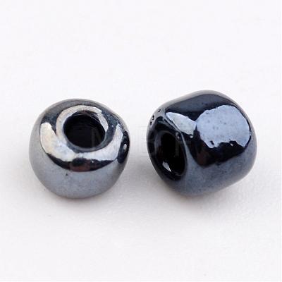 6/0 Electroplated Iris Round Glass Seed Beads X-SEED-A009-4mm-606-1