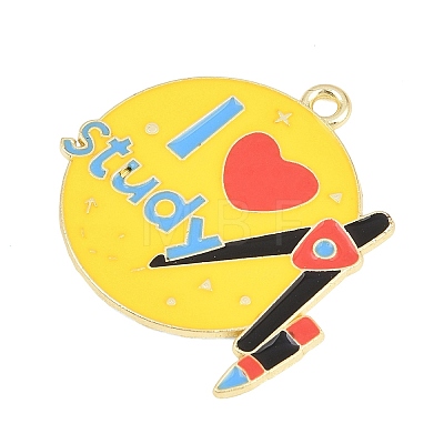 Back to School Alloy Enamel Pendants FIND-E054-02K-1