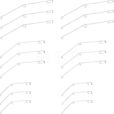 SUPERFINDINGS 60Pcs 3 Styles 304 Stainless Steel Hook Trigger AJEW-FH0001-41-1