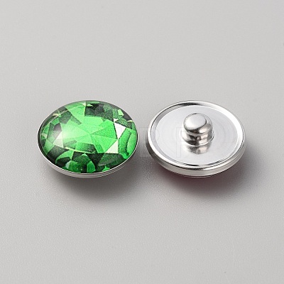 Platinum Plated Brass Jewelry Snap Buttons BUTT-WH0050-J01-1