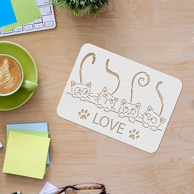 Large Plastic Reusable Drawing Painting Stencils Templates DIY-WH0202-160-1