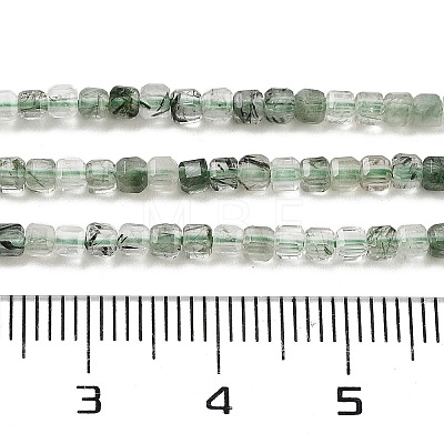 Natural Green Rutilated Quartz Beads Strands G-H042-B13-01-1