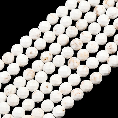 Natural Magnesite Beads Strands G-Z143-D01-6mm-1