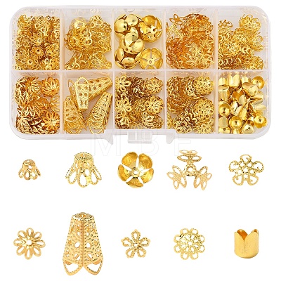 Plated Iron Bell Filigree Bead Caps IFIN-FS0001-51-1