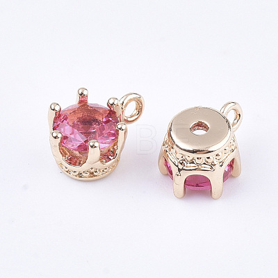 Transparent Glass Charms X-GLAA-T007-17D-1