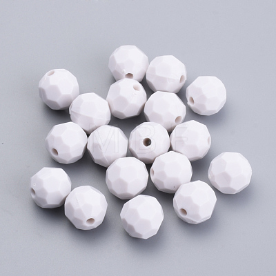 Opaque Acrylic Beads SACR-S300-05F-01-1