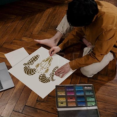 Plastic Reusable Drawing Painting Stencils Templates DIY-WH0202-303-1