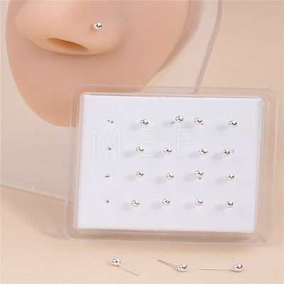 20Pcs Round Brass Nose Studs WGFA8C5-08-1