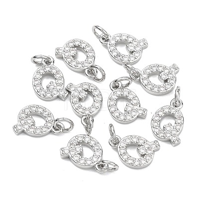 SHEGRACE Brass Micro Pave Clear Cubic Zirconia Pendants XGRQ29210-394P-Q-1