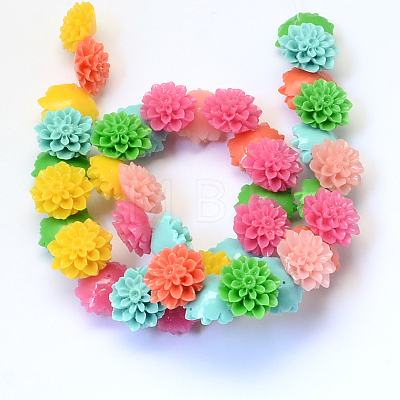 Flower Dyed Synthetic Coral Beads CORA-Q023-13-1