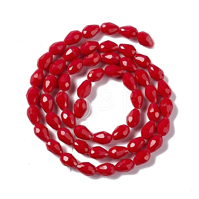 Faceted Glass Beads Strands GLAA-E037-02D-1