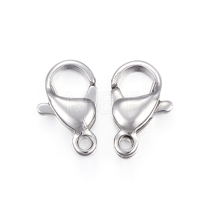 304 Stainless Steel Lobster Claw Clasps X-STAS-H353-A-02-1