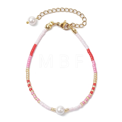 Glass Seed Beaded Bracelets for Women BJEW-MZ00134-03-1