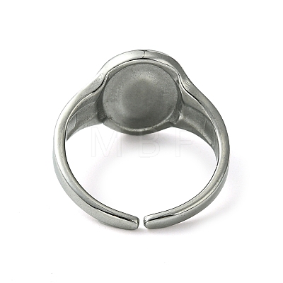 304 Stainless Steel Open Cuff Ring RJEW-L110-013P-1