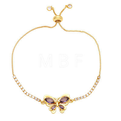 Chic and Minimalist Butterfly Bracelet with Sparkling Zircon Stones ST9996874-1