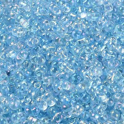 AB Color Plated Glass Seed Beads SEED-L011-06B-10-1